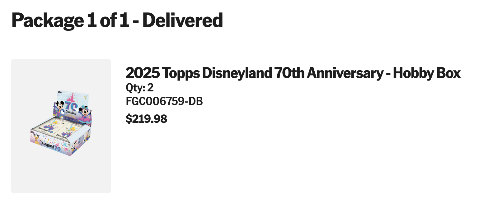 Order confirmation screenshot